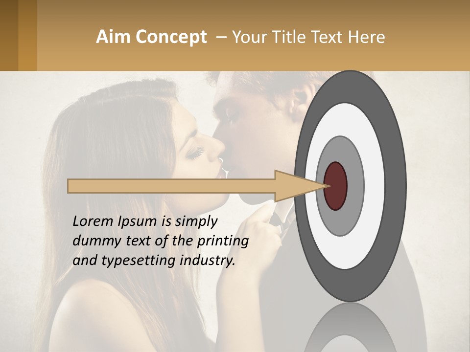 A Man And A Woman Kissing Each Other PowerPoint Template