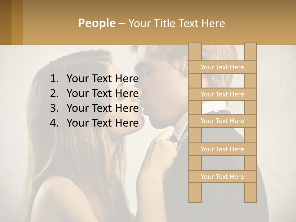 A Man And A Woman Kissing Each Other PowerPoint Template