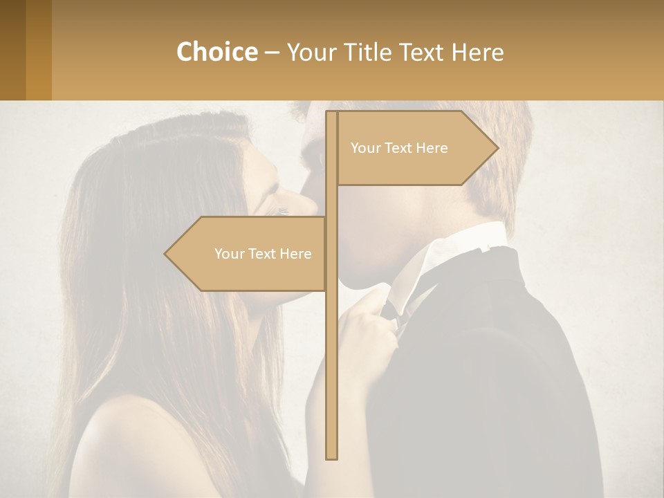 A Man And A Woman Kissing Each Other PowerPoint Template