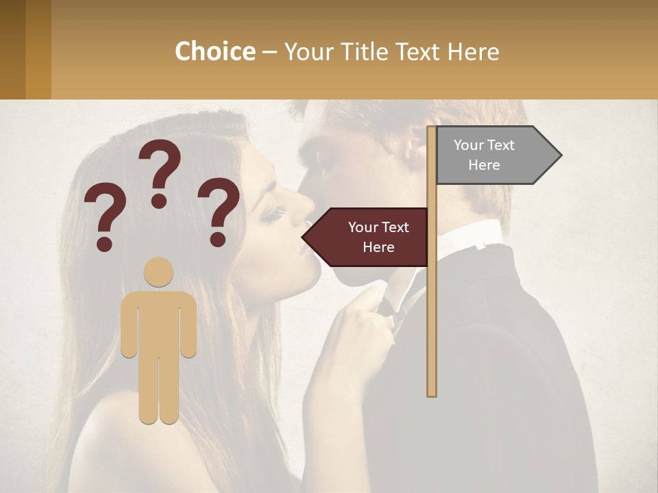 A Man And A Woman Kissing Each Other PowerPoint Template