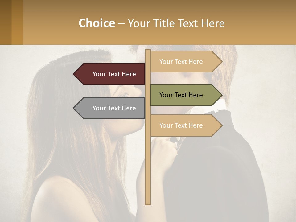 A Man And A Woman Kissing Each Other PowerPoint Template