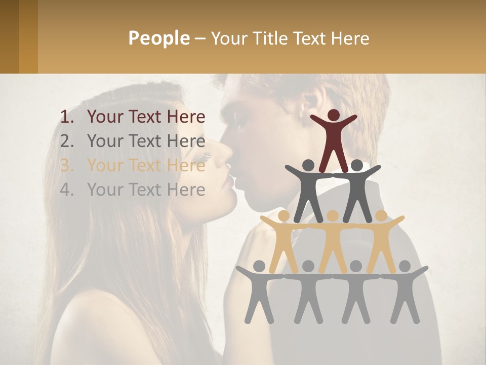 A Man And A Woman Kissing Each Other PowerPoint Template