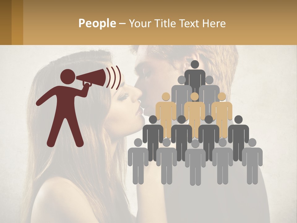 A Man And A Woman Kissing Each Other PowerPoint Template