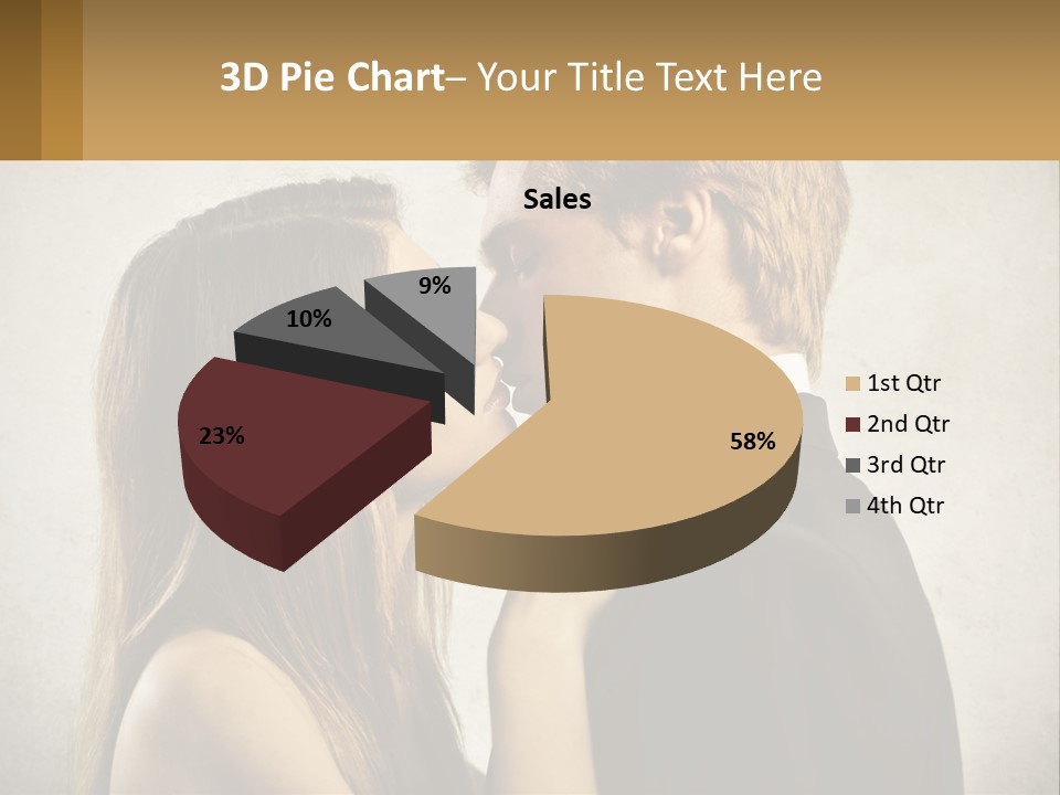 A Man And A Woman Kissing Each Other PowerPoint Template