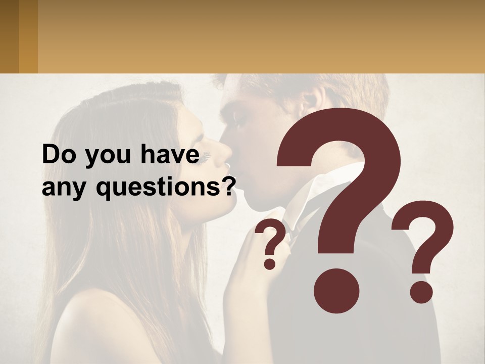 A Man And A Woman Kissing Each Other PowerPoint Template