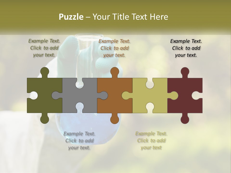 A Person Holding A Flask Filled With Blue Liquid PowerPoint Template