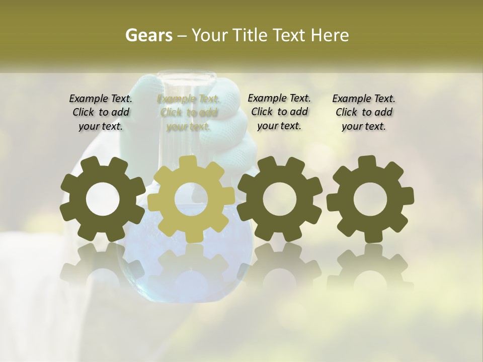 A Person Holding A Flask Filled With Blue Liquid PowerPoint Template