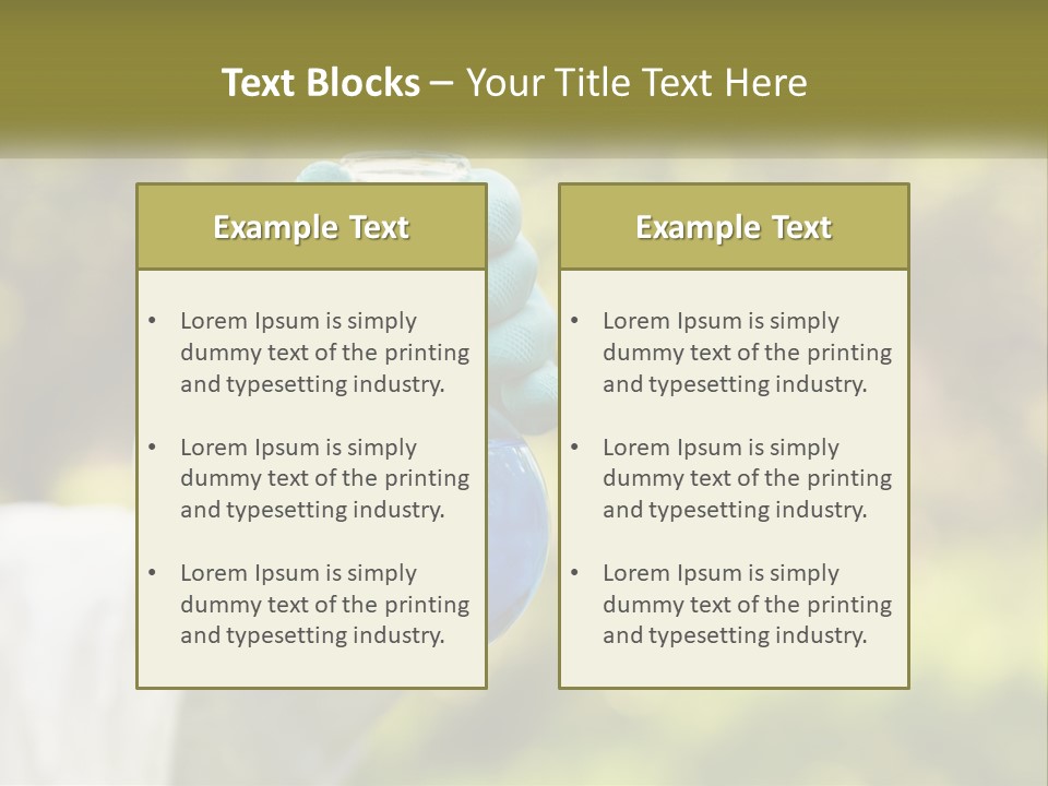 A Person Holding A Flask Filled With Blue Liquid PowerPoint Template