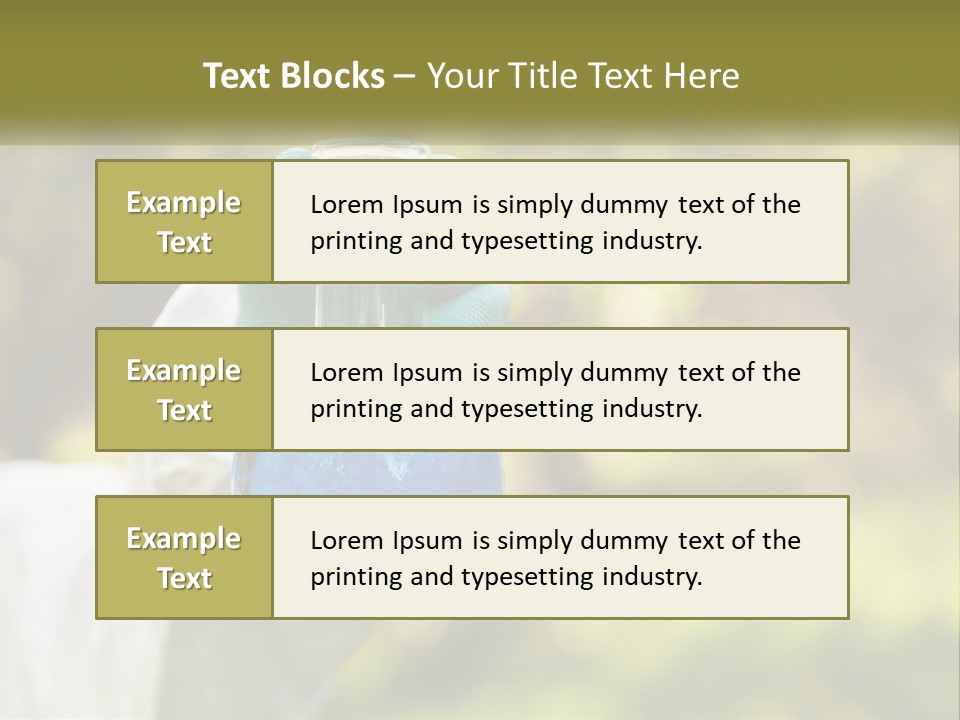 A Person Holding A Flask Filled With Blue Liquid PowerPoint Template