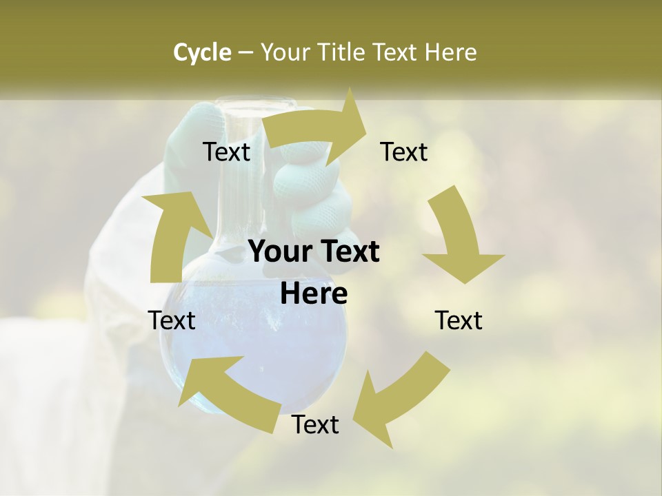 A Person Holding A Flask Filled With Blue Liquid PowerPoint Template