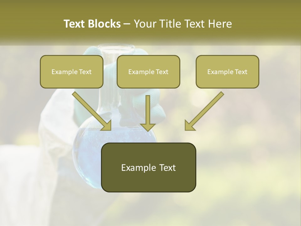 A Person Holding A Flask Filled With Blue Liquid PowerPoint Template
