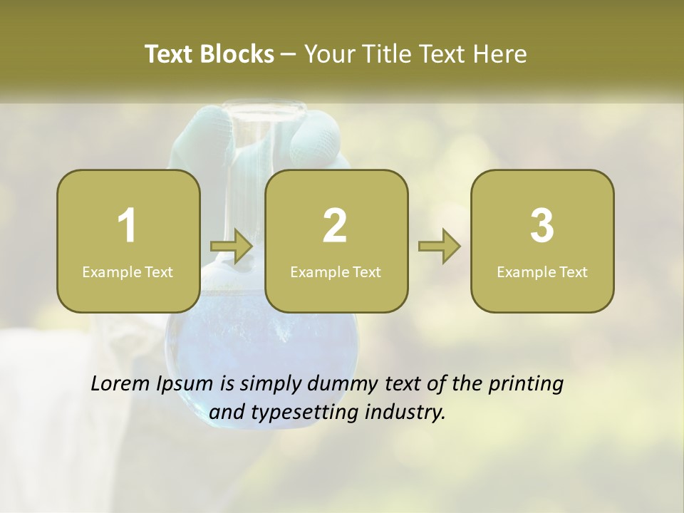 A Person Holding A Flask Filled With Blue Liquid PowerPoint Template