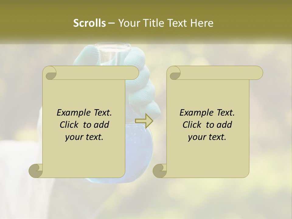A Person Holding A Flask Filled With Blue Liquid PowerPoint Template