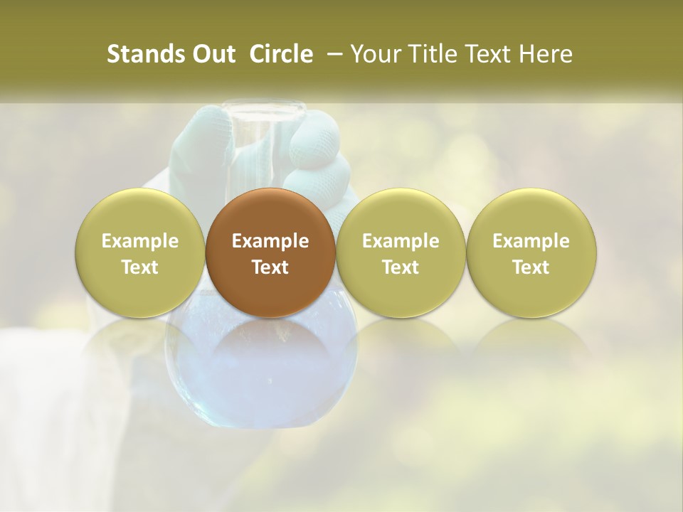 A Person Holding A Flask Filled With Blue Liquid PowerPoint Template