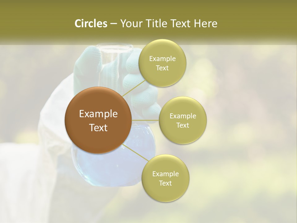 A Person Holding A Flask Filled With Blue Liquid PowerPoint Template