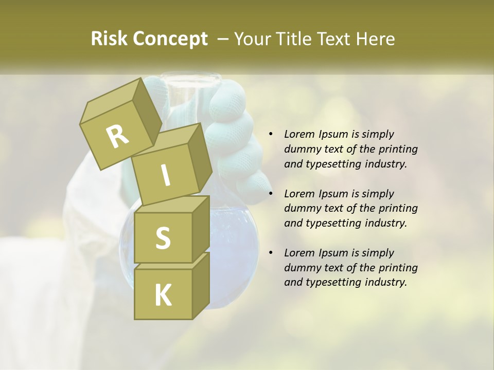 A Person Holding A Flask Filled With Blue Liquid PowerPoint Template