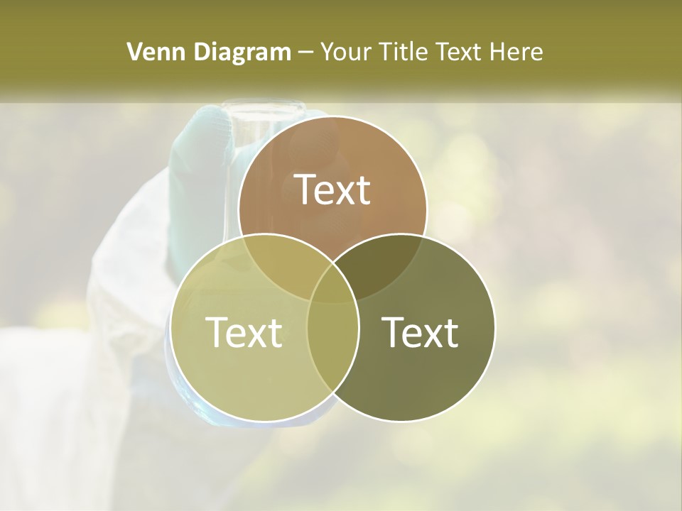 A Person Holding A Flask Filled With Blue Liquid PowerPoint Template