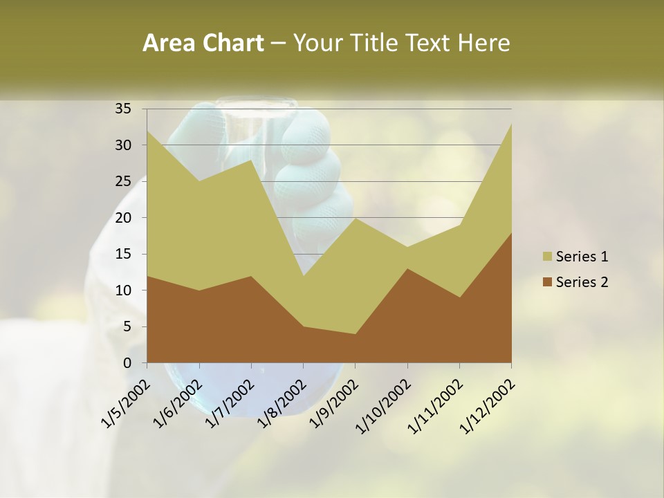 A Person Holding A Flask Filled With Blue Liquid PowerPoint Template