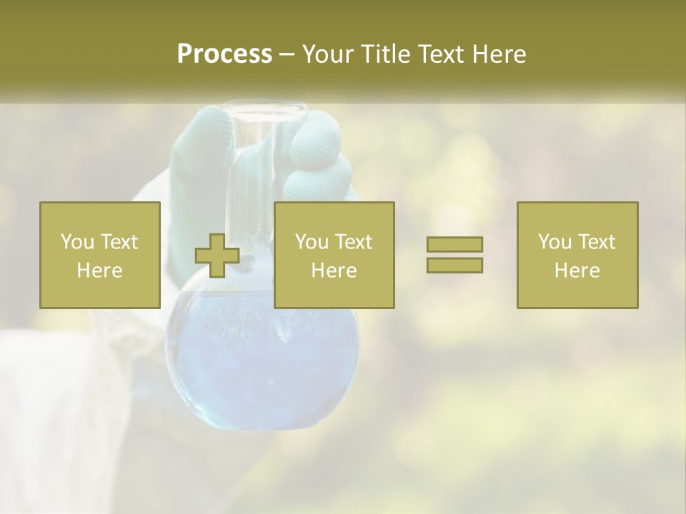 A Person Holding A Flask Filled With Blue Liquid PowerPoint Template