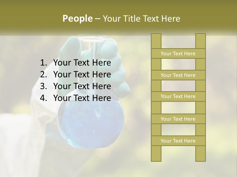 A Person Holding A Flask Filled With Blue Liquid PowerPoint Template