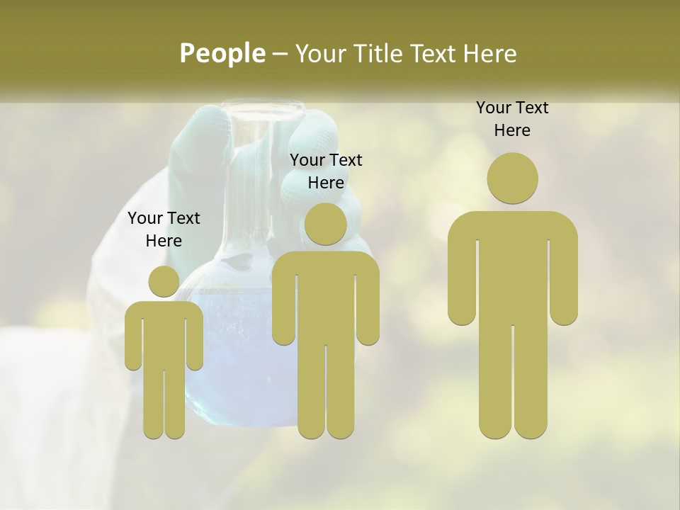 A Person Holding A Flask Filled With Blue Liquid PowerPoint Template