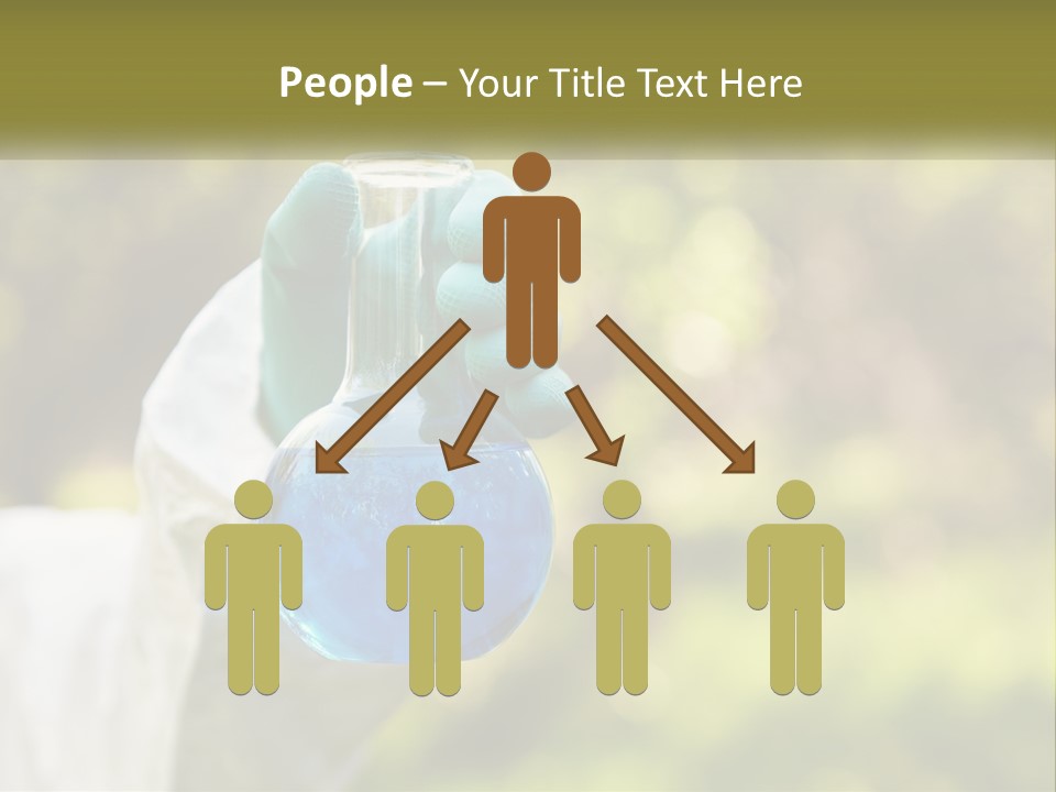 A Person Holding A Flask Filled With Blue Liquid PowerPoint Template