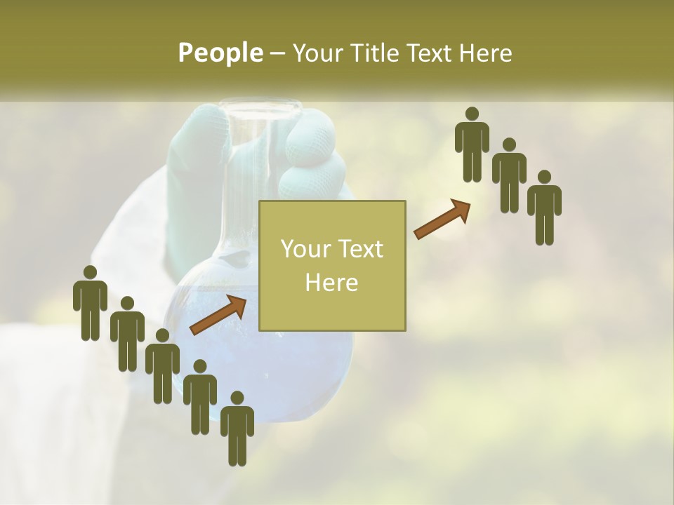 A Person Holding A Flask Filled With Blue Liquid PowerPoint Template