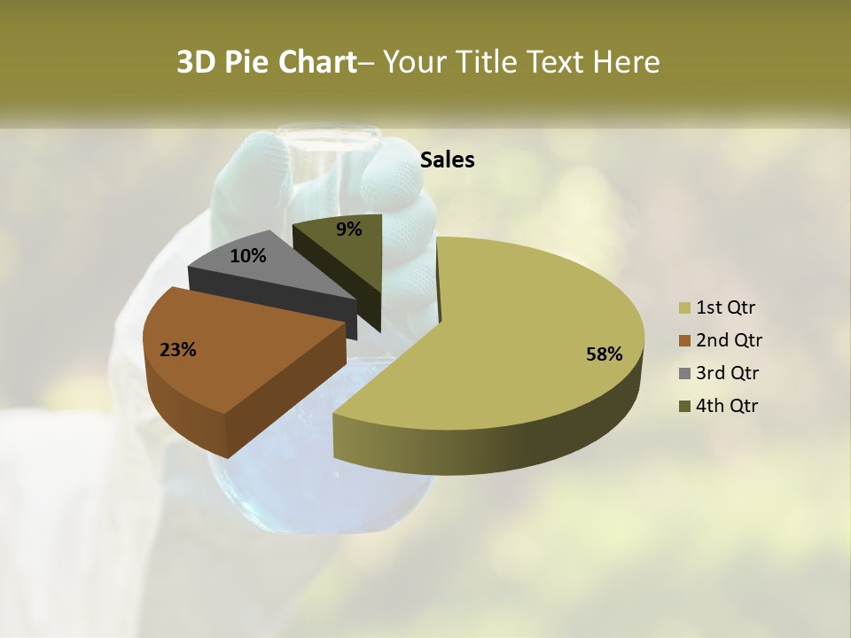 A Person Holding A Flask Filled With Blue Liquid PowerPoint Template
