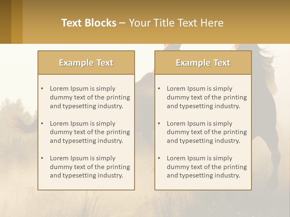 A Man Riding On The Back Of A Brown Horse PowerPoint Template