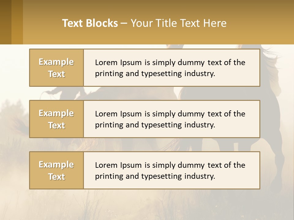 A Man Riding On The Back Of A Brown Horse PowerPoint Template