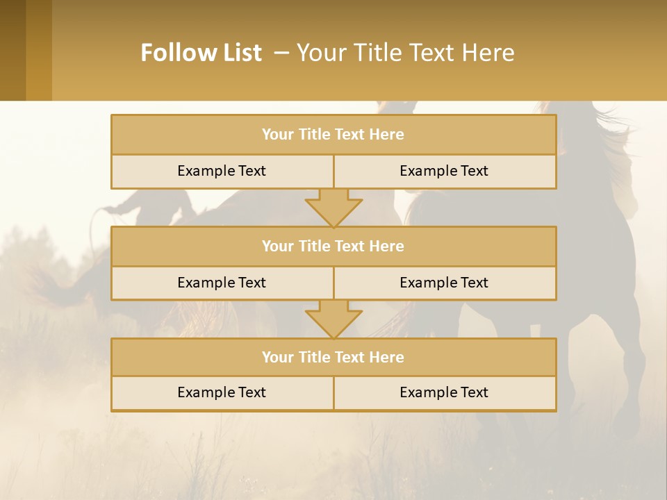 A Man Riding On The Back Of A Brown Horse PowerPoint Template