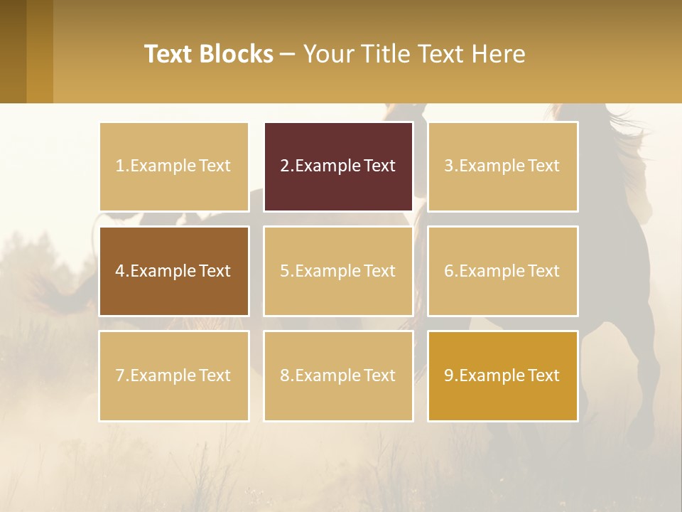 A Man Riding On The Back Of A Brown Horse PowerPoint Template