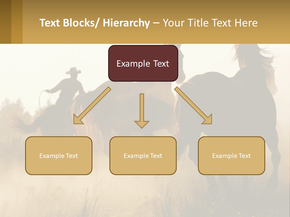 A Man Riding On The Back Of A Brown Horse PowerPoint Template