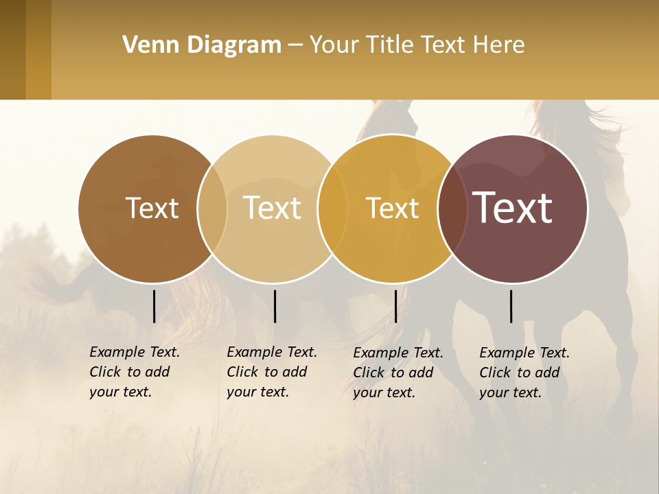 A Man Riding On The Back Of A Brown Horse PowerPoint Template