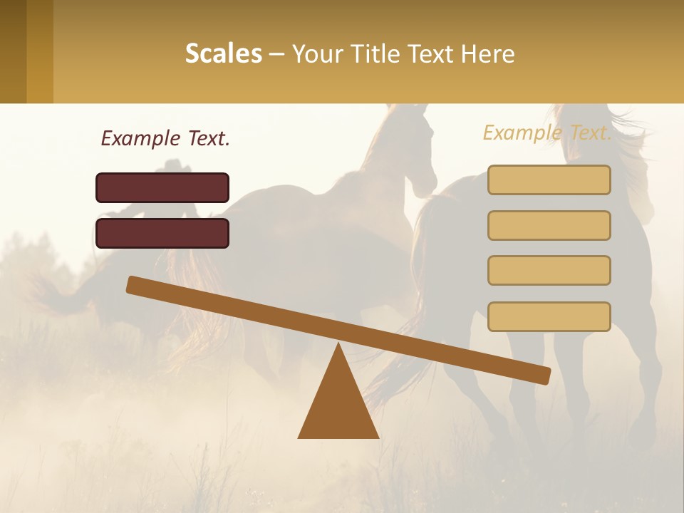 A Man Riding On The Back Of A Brown Horse PowerPoint Template
