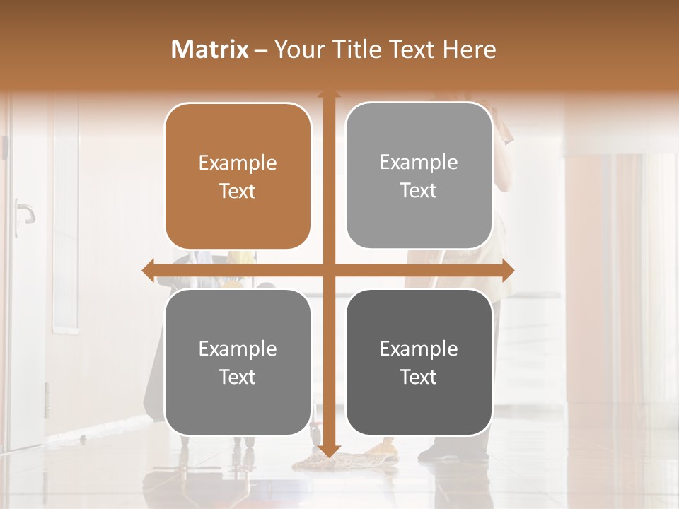 A Woman Cleaning The Floor With A Mop PowerPoint Template