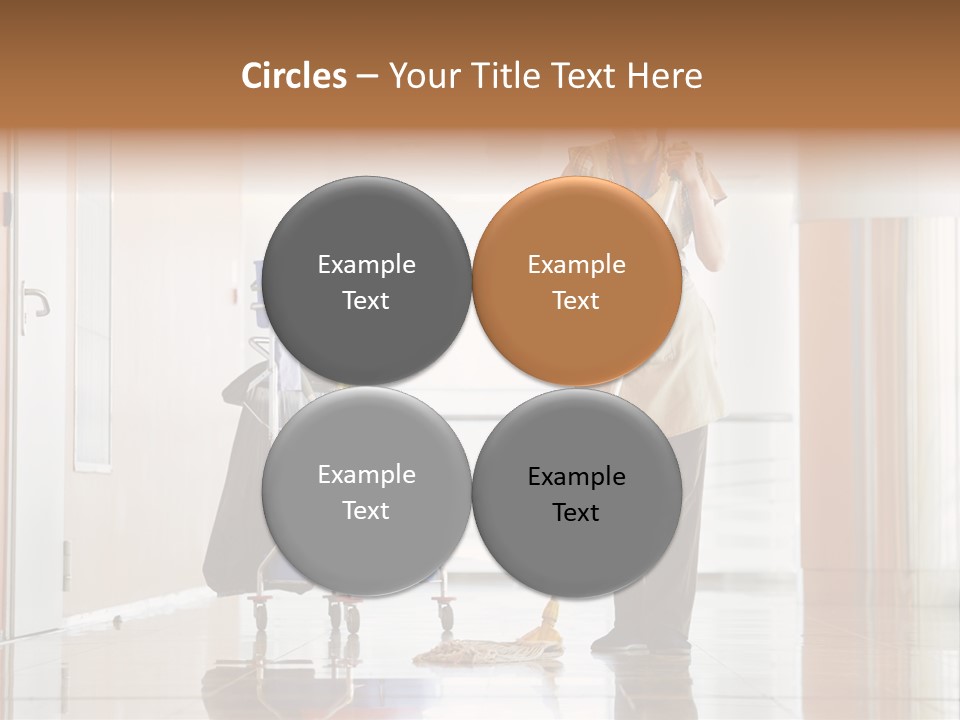 A Woman Cleaning The Floor With A Mop PowerPoint Template