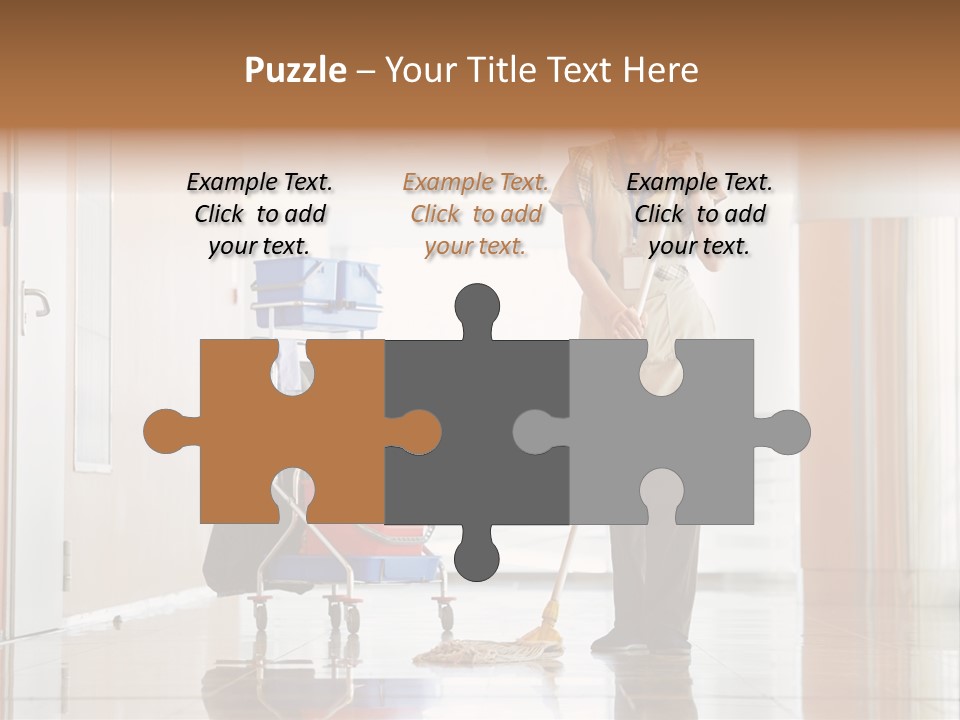 A Woman Cleaning The Floor With A Mop PowerPoint Template