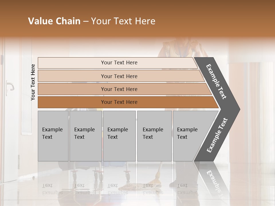 A Woman Cleaning The Floor With A Mop PowerPoint Template