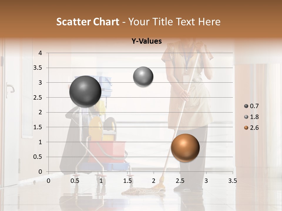 A Woman Cleaning The Floor With A Mop PowerPoint Template