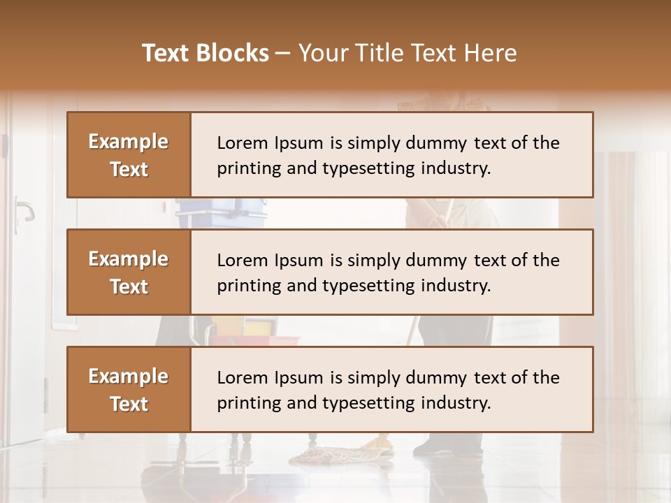 A Woman Cleaning The Floor With A Mop PowerPoint Template