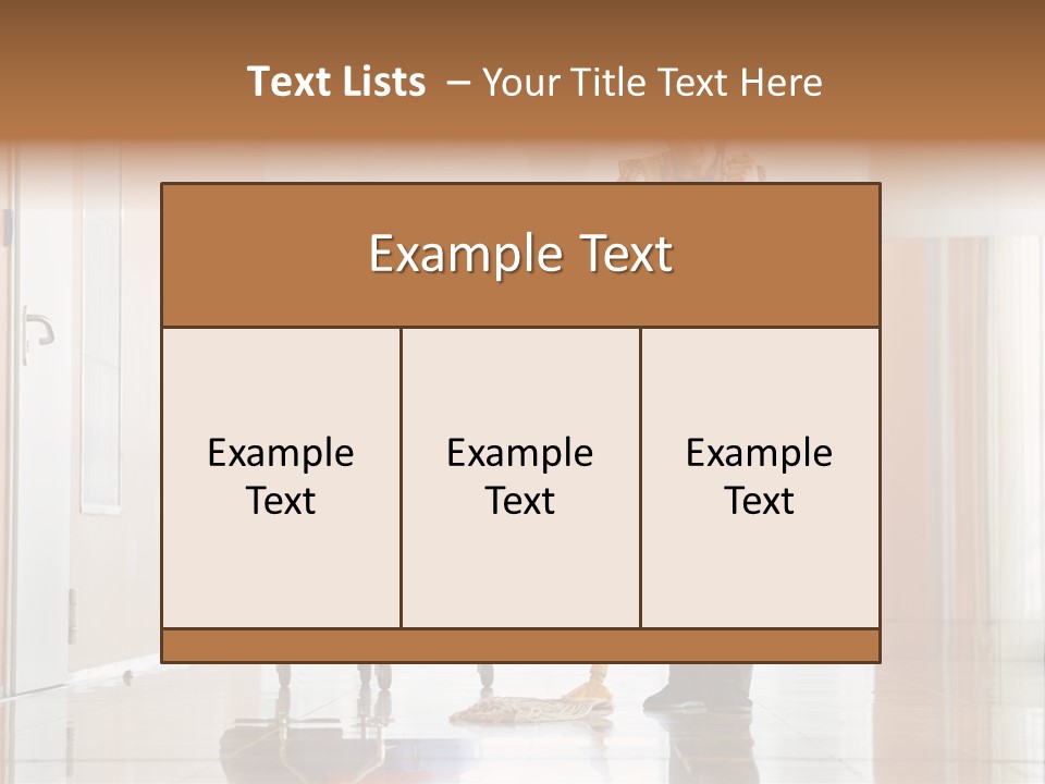 A Woman Cleaning The Floor With A Mop PowerPoint Template