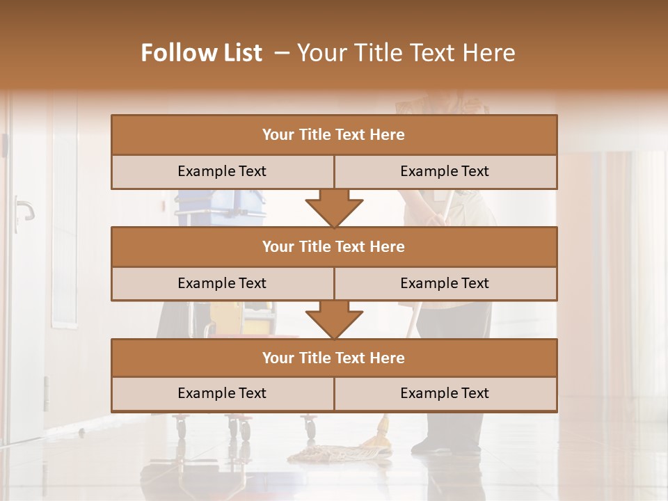 A Woman Cleaning The Floor With A Mop PowerPoint Template