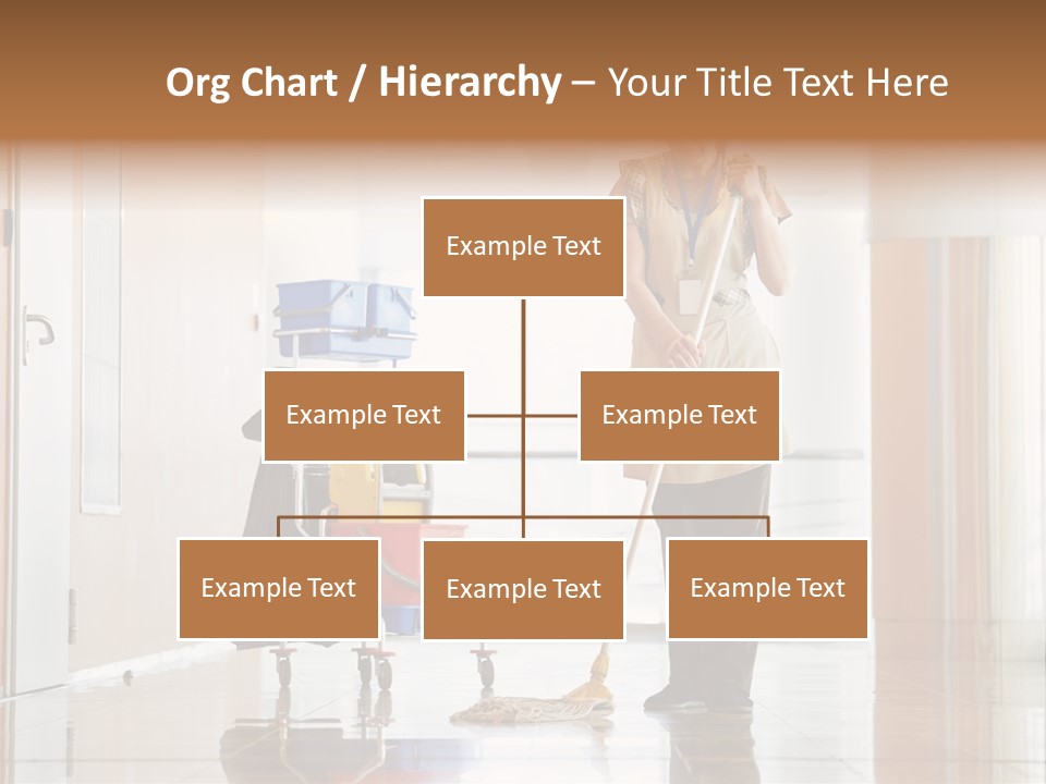 A Woman Cleaning The Floor With A Mop PowerPoint Template