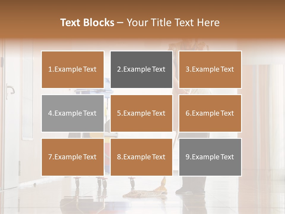 A Woman Cleaning The Floor With A Mop PowerPoint Template