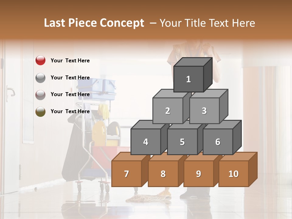 A Woman Cleaning The Floor With A Mop PowerPoint Template