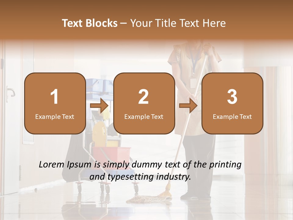 A Woman Cleaning The Floor With A Mop PowerPoint Template