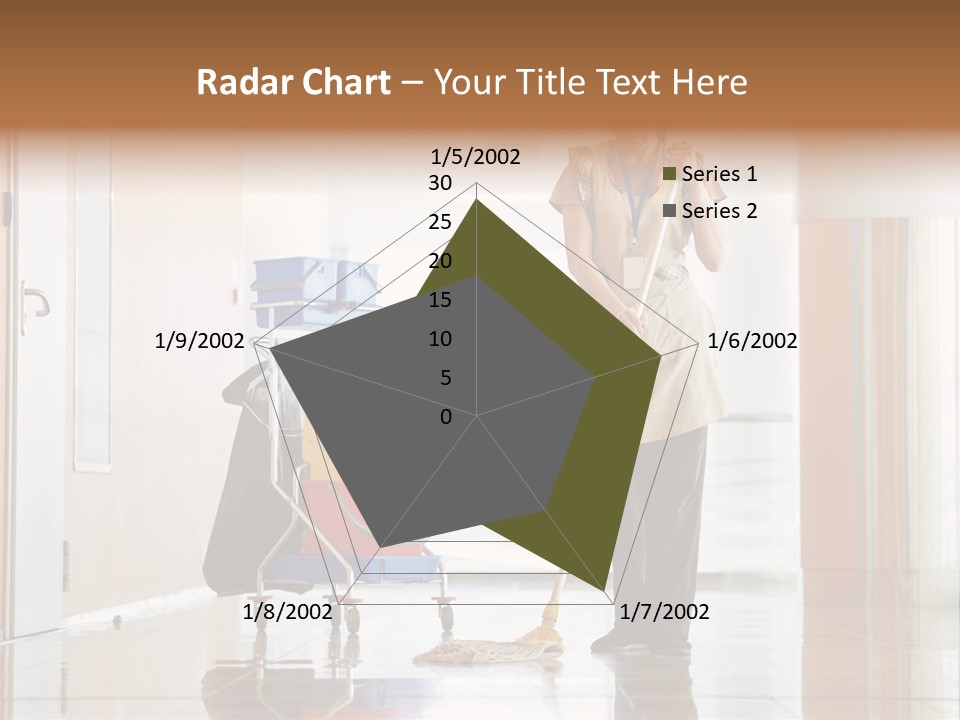 A Woman Cleaning The Floor With A Mop PowerPoint Template