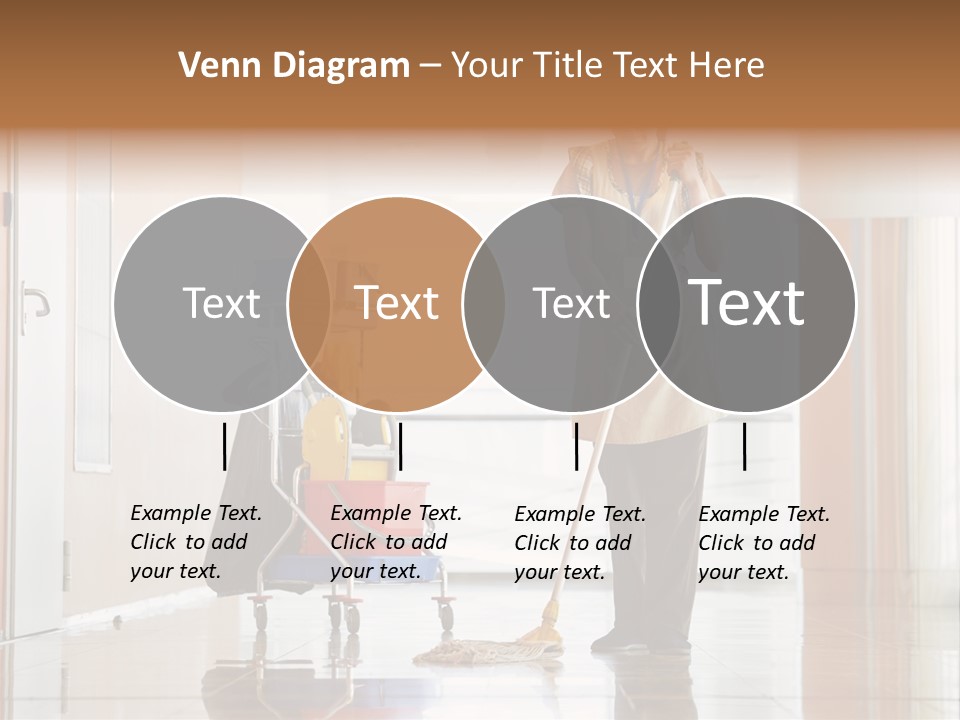 A Woman Cleaning The Floor With A Mop PowerPoint Template