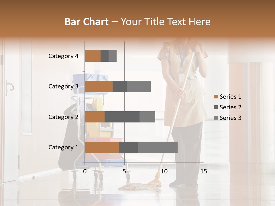 A Woman Cleaning The Floor With A Mop PowerPoint Template